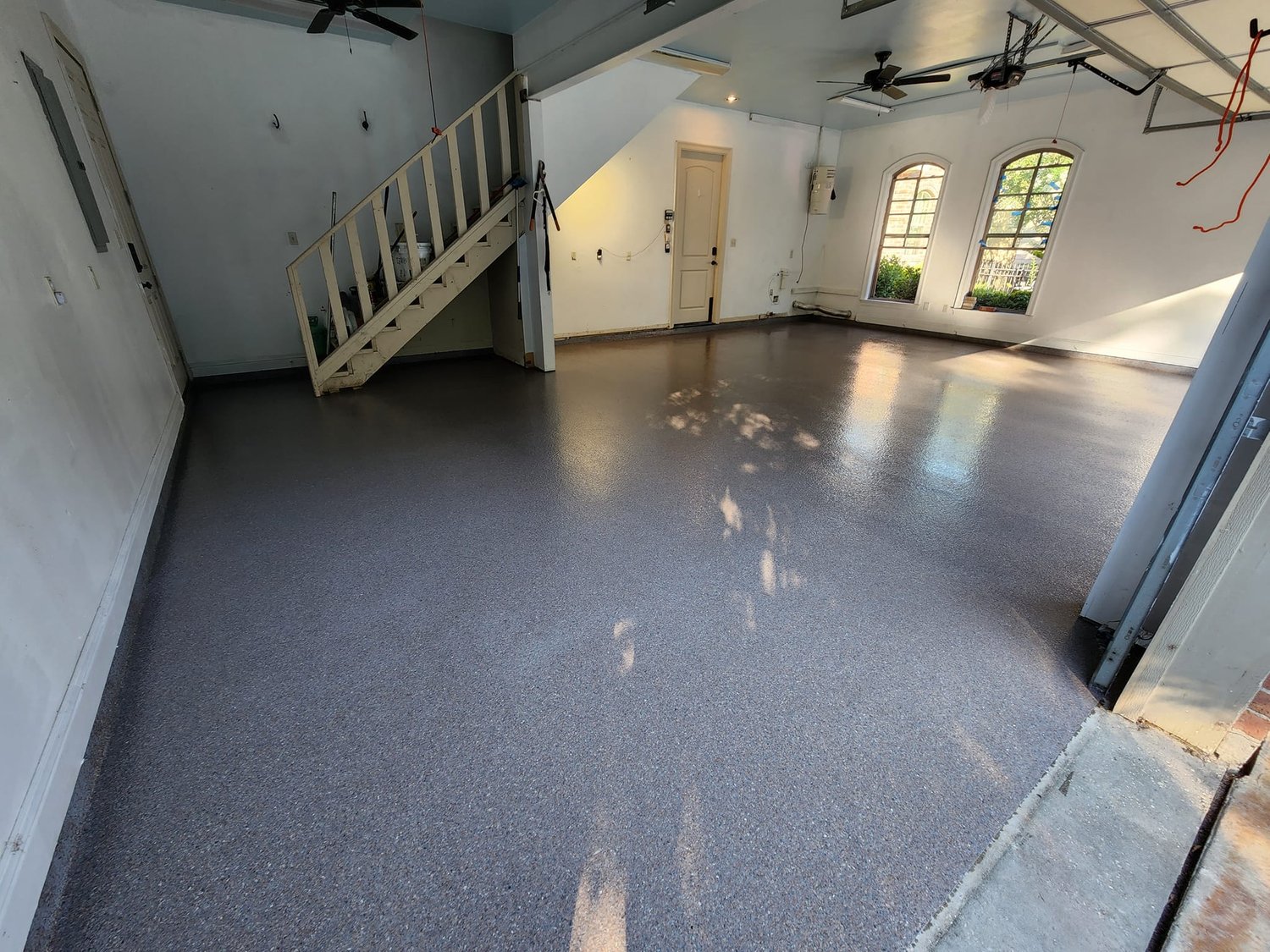 Basement epoxy floor