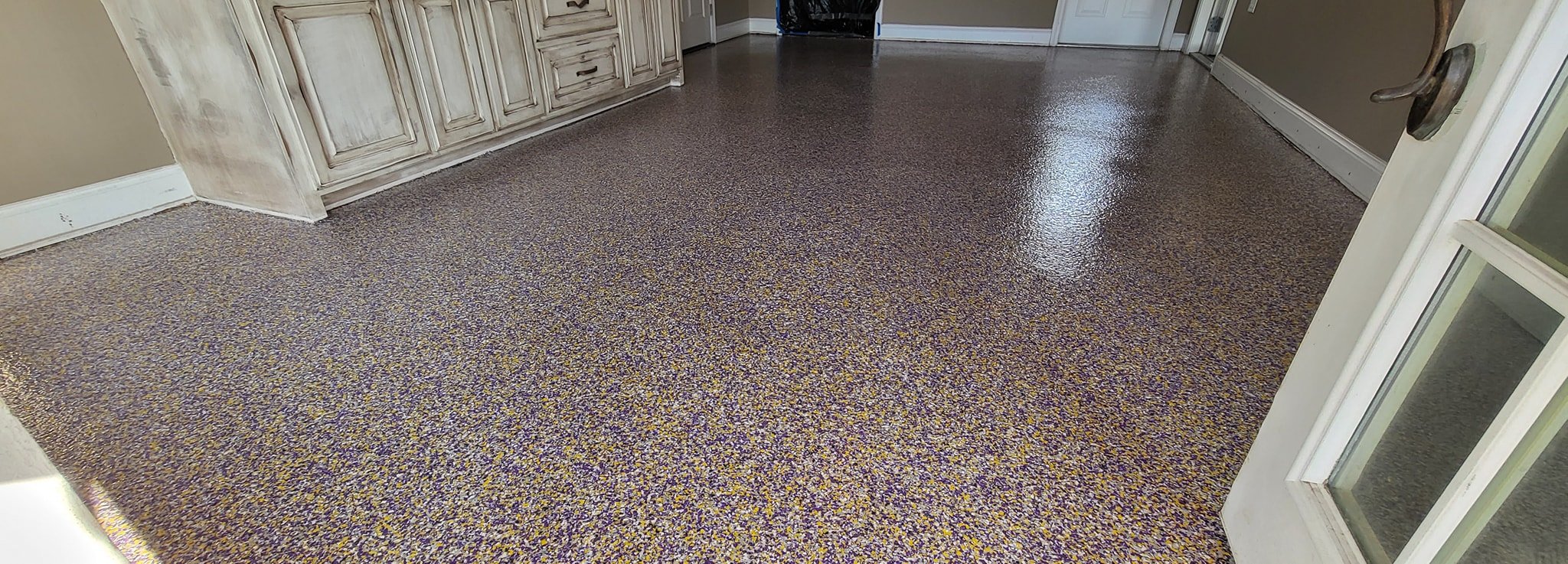 yello purple flakes